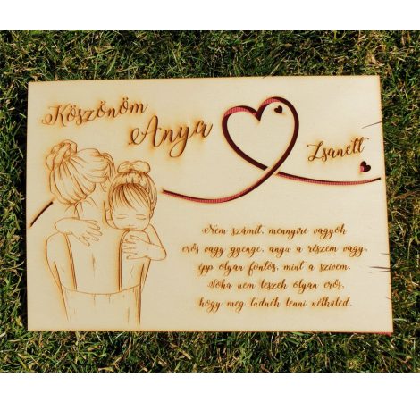 Szülőköszöntő fa tábla dekoráció