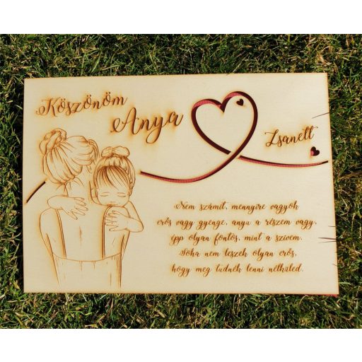 Szülőköszöntő fa tábla dekoráció