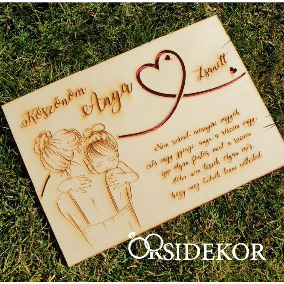 Szülőköszöntő fa tábla dekoráció