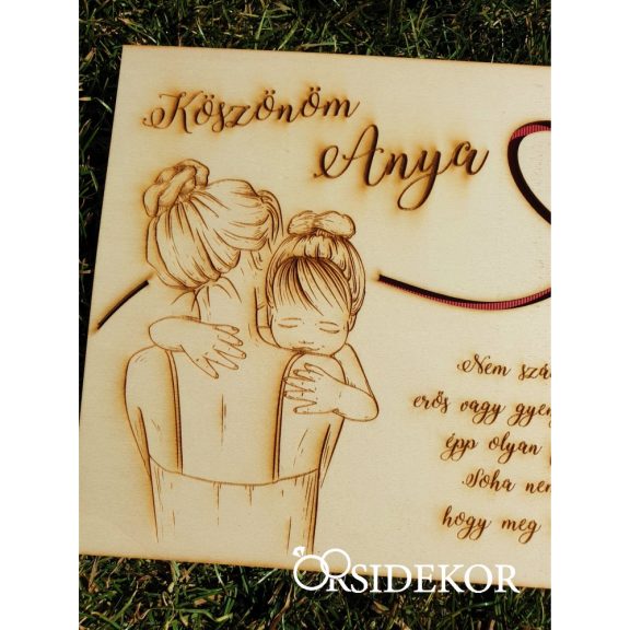 Szülőköszöntő fa tábla dekoráció