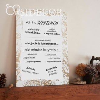 SZERELMEMNEK Ajándék tábla