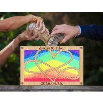   Homokceremónia doboz – gravírozott végtelen és szív szimbólummal