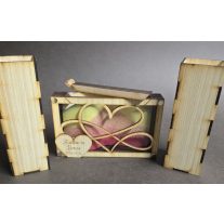   Homokceremónia doboz – gravírozott végtelen és szív szimbólummal