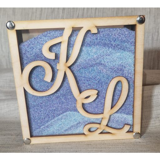 Esküvői ceremónia , homokceremónia monogramos