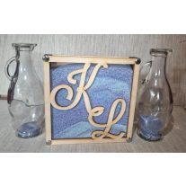 Esküvői ceremónia , homokceremónia monogramos