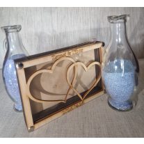 Esküvői ceremónia , homokceremónia gravírozott