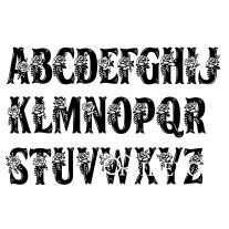 Rózsa mintás fa monogram