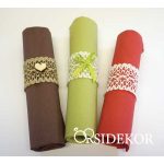 Szalvétagyűrű csipke drapp