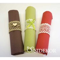 Szalvétagyűrű csipke drapp