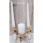 Gyertyaszett polgári szertartásra, vintage