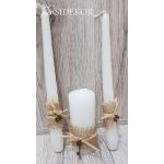 Gyertyaszett polgári szertartásra, vintage