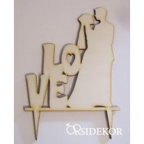 Esküvői tortadísz, Love és vőlegény-menyasszony