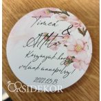   Hűtőmágnes köszönetajándék egyedi mintával kör FA alapú