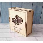 Jókívánság gyűjtő doboz szíves, sorsjegy esküvőre