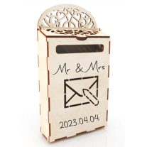 Jókívánság gyűjtő doboz, sorsjegy esküvőre