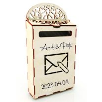 Jókívánság gyűjtő doboz, sorsjegy esküvőre