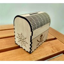   Sorsjegy gyűjtő doboz, nászajándékdoboz esküvőre kalóz láda