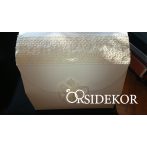 Nászajándékgyűjtő doboz/persely csipkével és szalaggal Nászajándékgyűjtő doboz/persely csipkével és szalaggal