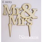 Esküvői tortadísz, Mr&Mrs Esküvői tortadísz, Mr&Mrs