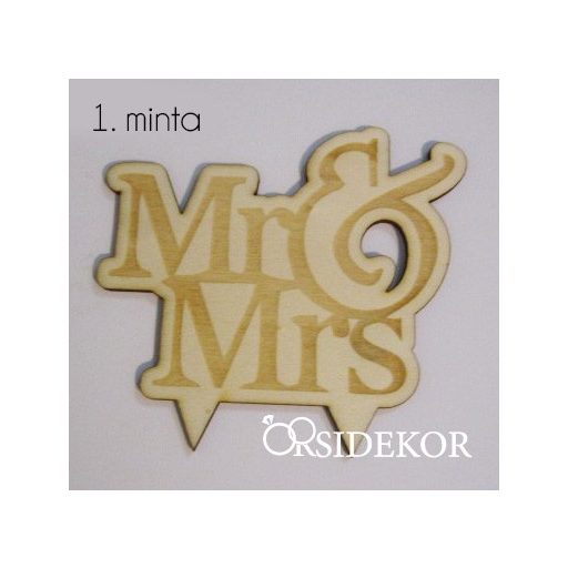 Esküvői tortadísz, Mr&Mrs