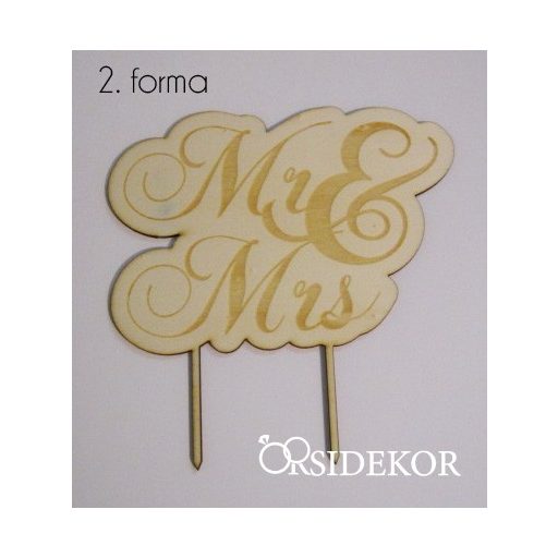Esküvői tortadísz, Mr&Mrs