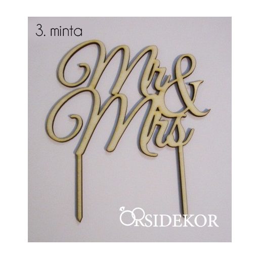 Esküvői tortadísz, Mr&Mrs