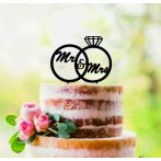Esküvői tortadísz, Mr&Mrs több féle minta