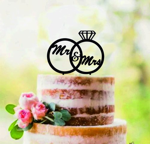 Esküvői tortadísz, Mr&Mrs több féle minta
