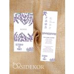 Levendula virágos esküvői meghívó