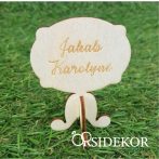 3D fa köszönetajándék és ültetőkártya - táblácska