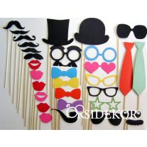 Vicces fotósarok kellékek papírból - 15 db vegyes