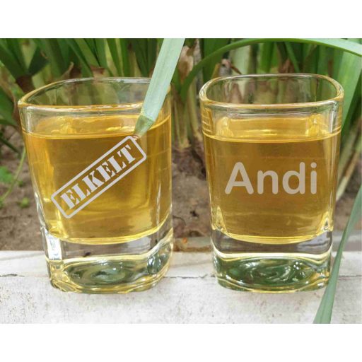 Lánybúcsú feles pohár ELKELT feliratos 