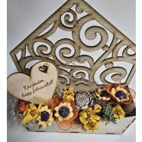 Szülőköszöntő napraforgó boríték