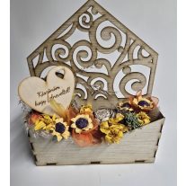 Szülőköszöntő napraforgó boríték