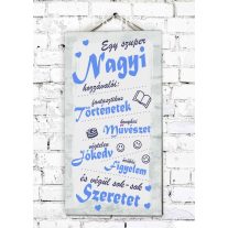 EGY SZUPER NAGYI HOZZÁVALÓI Ajándék tábla - kék