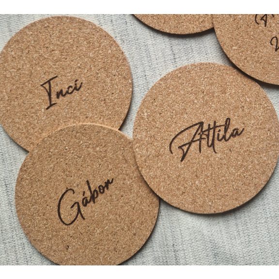 Köszönetajándék parafa - poháralátét