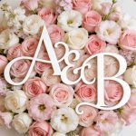 Esküvői hátfal dekoráció monogram 