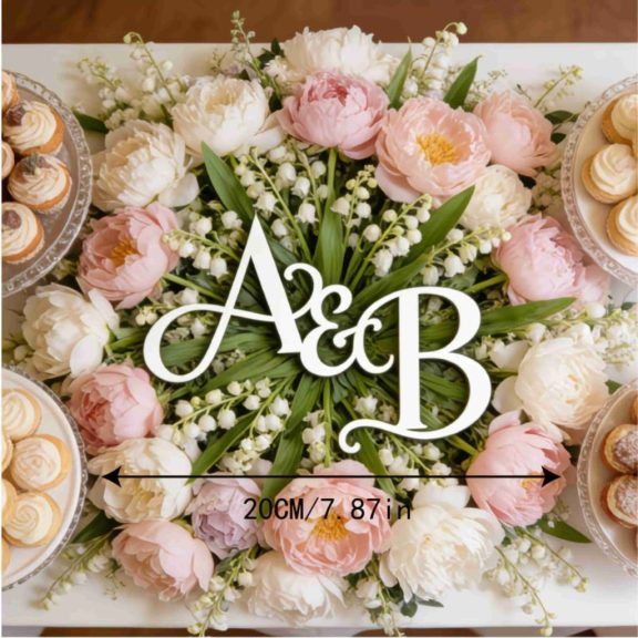 Esküvői hátfal dekoráció monogram 