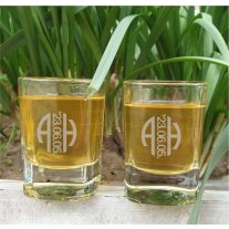 Esküvői köszönőajándék - Pálinkás pohár