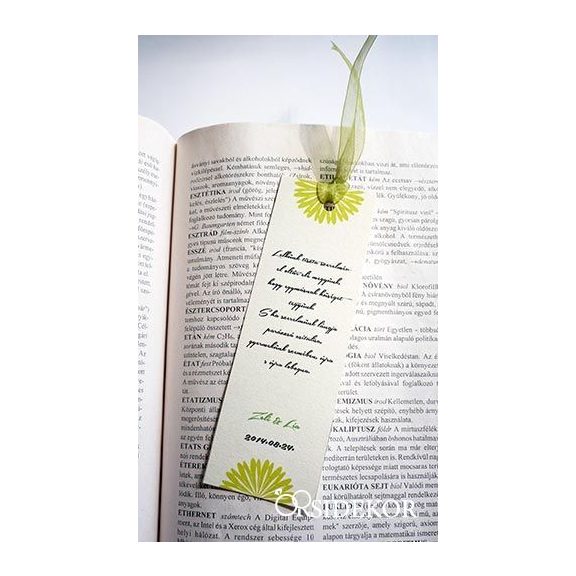 Egyedi esküvői köszönetajándék könyvjelző