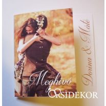 Fényképes esküvői meghívó, kinyitható