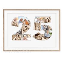 Huszonöt születésnap fotókollázs falikép ajándék
