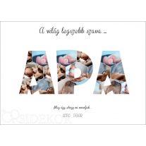 Apa tábla, fotókollázs falikép ajándék