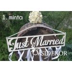 Just Married tábla fából