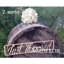 Just Married tábla fából