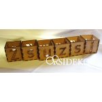 Névre szóló mécsestartó