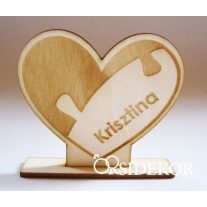   Köszönetajándék és ültetőkártya szív puzzle 2 az 1-ben