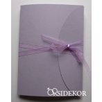 Esküvői meghívó szalaggal és strasszal Esküvői meghívó szalaggal és strasszal