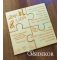Puzzle meghívó, gravírozott modern mintával