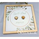 Egyedi fa gyűrűhordozó